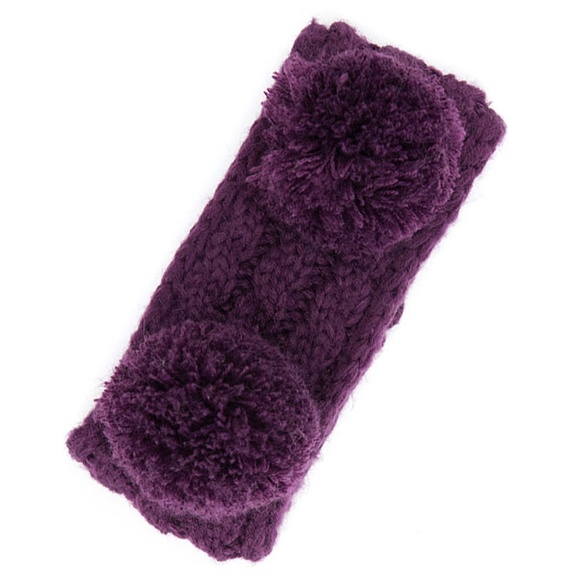 C.C Children Cable Knit Headband W. Pom - Picture 1 of 1